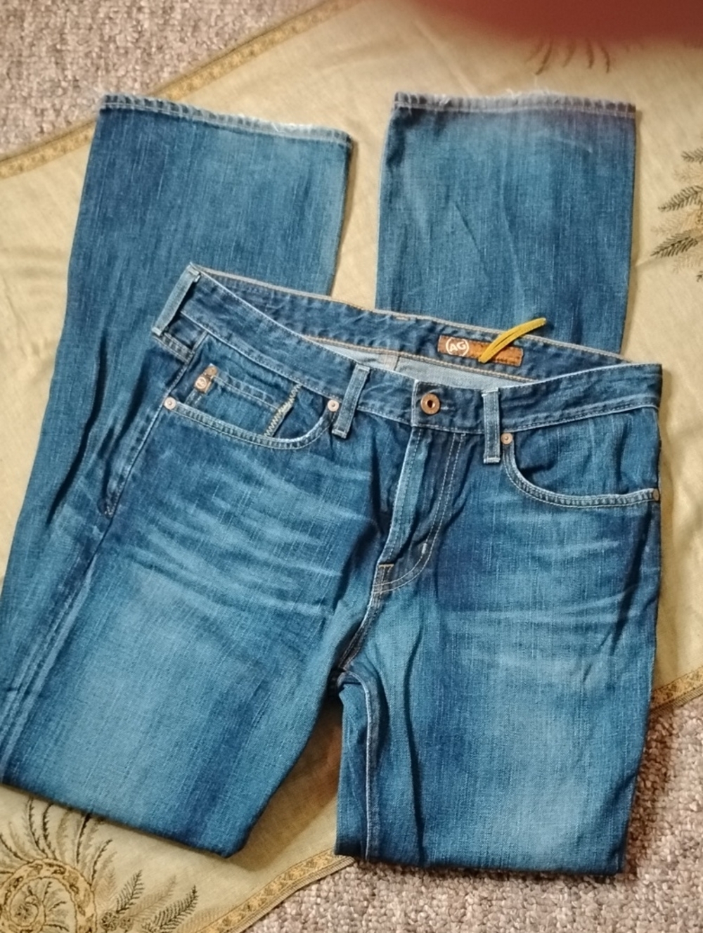 AG Adriano Goldschmied Blue Washed Denim Jeans